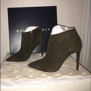 Ralph Lauren Olive Booties